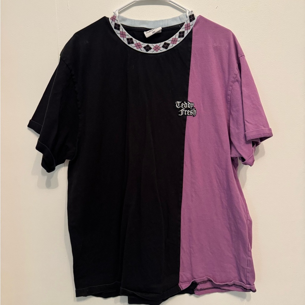 Teddy Fresh Black and Purple T-Shirt